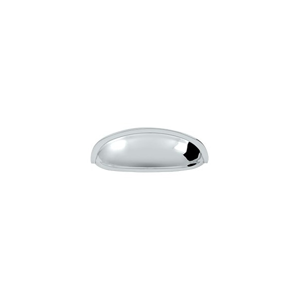 K407U26 Elongated Shell Pull Polished Chrome, 10PK
